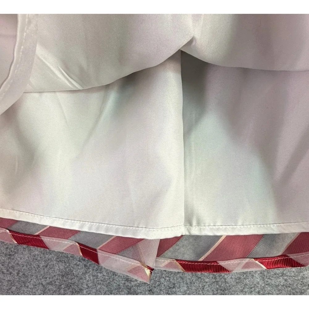 The Childrens Place Red Velvet Bow‎ Candy Cane Stripe Dress Baby Toddler 9 12M - Picture 4 of 7